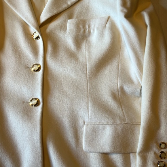 VTG-ESCADA Margaretha ley-12(44)-cream-angora wool blend, lined, blazer/jacket. - Picture 4 of 16
